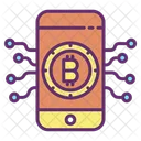 Server Smartphone Bitcoin Mobilfunkverbindung Bitcoin Symbol