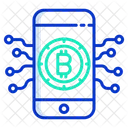 Server Smartphone Bitcoin Mobilfunkverbindung Bitcoin Symbol