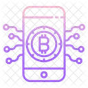 Server Smartphone Bitcoin Mobilfunkverbindung Bitcoin Symbol