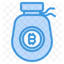 Argent Bitcoin Crypto Monnaie Sac Sac Dargent Bitcoin Icône