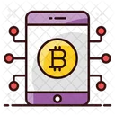 Bitcoin Movil Comercio De Bitcoins Dinero Digital Icono