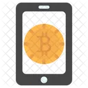 Bitcoin Movil Btc Movil Criptomoneda Movil Icono