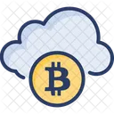 Nuvem Bitcoin Moeda Ícone