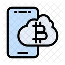 Nuvem Bitcoin Moeda Ícone