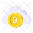 Bitcoin Na Nuvem Criptomoeda Na Nuvem Criptografia Na Nuvem Ícone