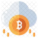 Bitcoin Na Nuvem Criptomoeda Na Nuvem Criptografia Na Nuvem Ícone
