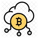 Bitcoin Na Nuvem Criptomoeda Na Nuvem Criptografia Na Nuvem Ícone