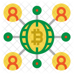 Bitcoin Network Icon Of Flat Style Available In Svg Png Eps Ai Icon Fonts