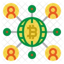 Network Bitcoin Global Icon