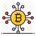 Bitcoin Network Cryptocurrency Network Social Network Financial Network Icon