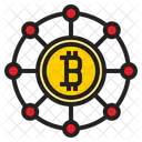 Bitcoin Network Network Bank Icon