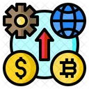 Bitcoin Network Network Communication Icon