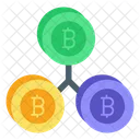 Bitcoin Network Blockchain Crypto Icon