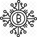 Bitcoin Network Blockchain Decentralized Icon