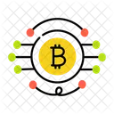 Bitcoin Network Bitcoin Connection Crypto Connection Icône