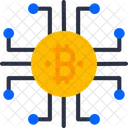 Netzwerk Bitcoin Netzwerk Bitcoin Verbindung Symbol