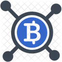 Kryptowahrung Bitcoin Netzwerk Symbol