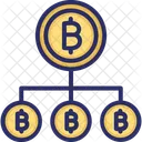 Bitcoin Netzwerk Blockchain Bitcoin Netzwerkstruktur Icon