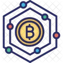 Bitcoin Bitcoin Netzwerk Blockchain Icon