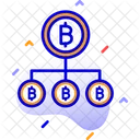 Bitcoin Netzwerk Blockchain Bitcoin Netzwerkstruktur Symbol