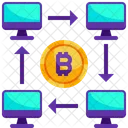 Bitcoin Netzwerk Bitcoin Kryptowahrung Symbol