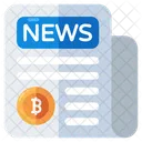 Bitcoin Newspaper Cryptocurrency Newspaper Crypto Icon
