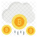 Nuvem Bitcoin Bitcoin Nuvem Ícone