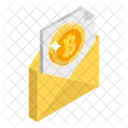 Bitcoin On Email Btc Email Cryptocurrency Email Icône