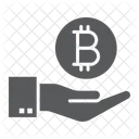 Bitcoin On Hand  Icon