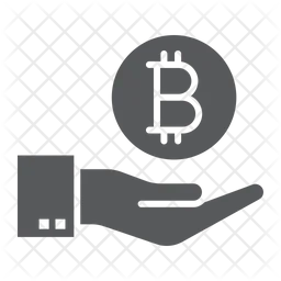 Bitcoin On Hand  Icon