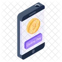 Mobile Payment Bitcoin Online Payment Bitcoin Mobile Payment Icon