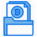 Ordner Bitcoin Dokument Symbol