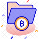 Bitcoin Ordner Bitcoin Datenordner Bitcoin Datenspeicher Symbol