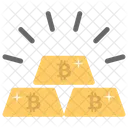 Bitcoin oro  Icono