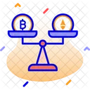 Bitcoin Over Ethereum Bitcoin Value Currency Value Icon