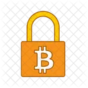 Bitcoin Padlock Lock Securirty Icon