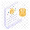Crypto Paper Bitcoin Paper Cryptocurrency Document Icon