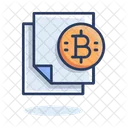 Bitcoin Paper Bitcoin File Bitcoin Document Icon