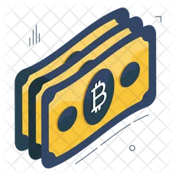 Bitcoin Paper Currency  Icon