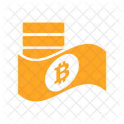 Bitcoin paper money  Icon