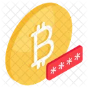 Bitcoin Password Cryptocurrency Protection Crypto Icon