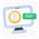Online Payment Bitcoin Payment Crypto Payment Icône