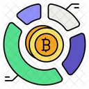 Bitcoin Pie Chart Bitcoin Chart Cryptocurrency Market Icon