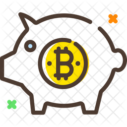 Bitcoin Piggy Bank Icon Of Colored Outline Style Available In Svg Png Eps Ai Icon Fonts