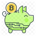 Bitcoin Piggy Bank Icon