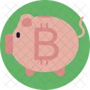 Bitcoin Piggy Bank Savings Icon