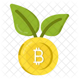 Bitcoin Plant Growth  Icon