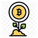 Bitcoin Plant Growth  Icon