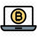 Portatil Bitcoin Bitcoin Dinero Icono