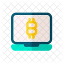 Computadora portátil bitcoin  Icono